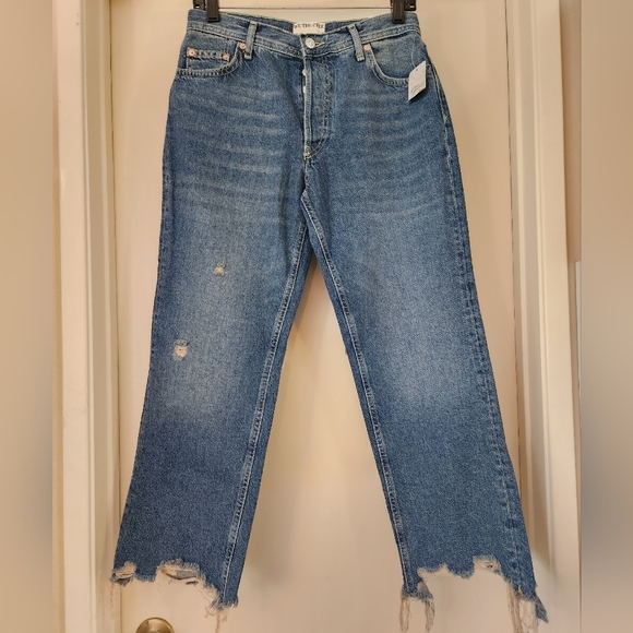 We The Free Denim - Free People We The Free Women's‎ Maggie Mid-Rise Straight Leg Blue Jeans 27 NWT